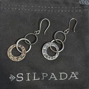 Vintage Silpada Sterling Silver earrings “Triple Threat”